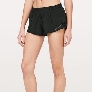 BLACK LULULEMON SHORTS SIZE 6